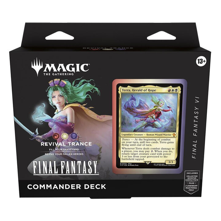 FINAL FANTASY Commander Deck - FINAL FANTASY VI Revival Trance – Magic: The Gathering English sealed product